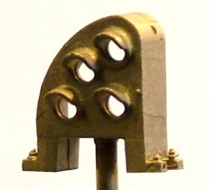 B128 Brass Pennsy Leftt Curved Dwarf