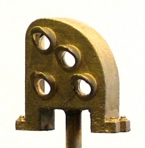 B147 Brass Pennsy Right Curved Dwarf